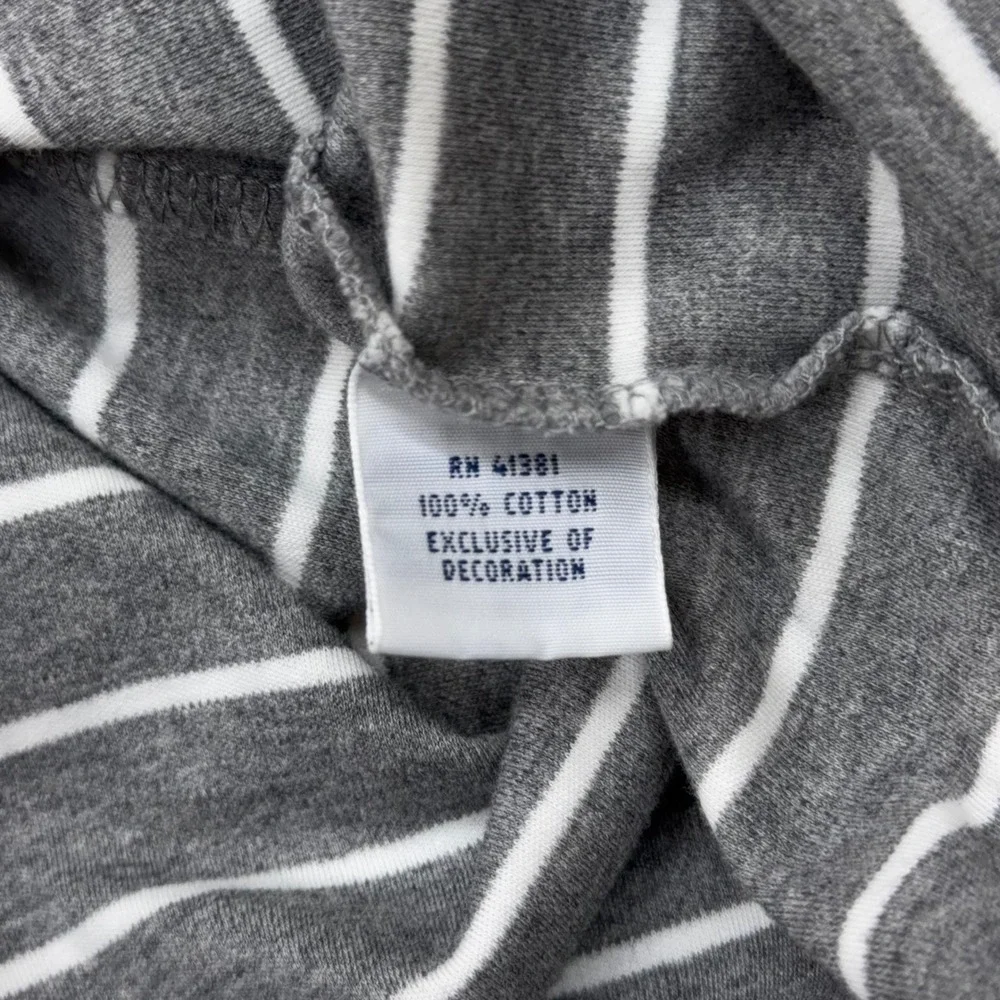 Polo Ralph Lauren Polo Shirt Mens XL Grey White Striped Pima‎ Soft Touch Golf